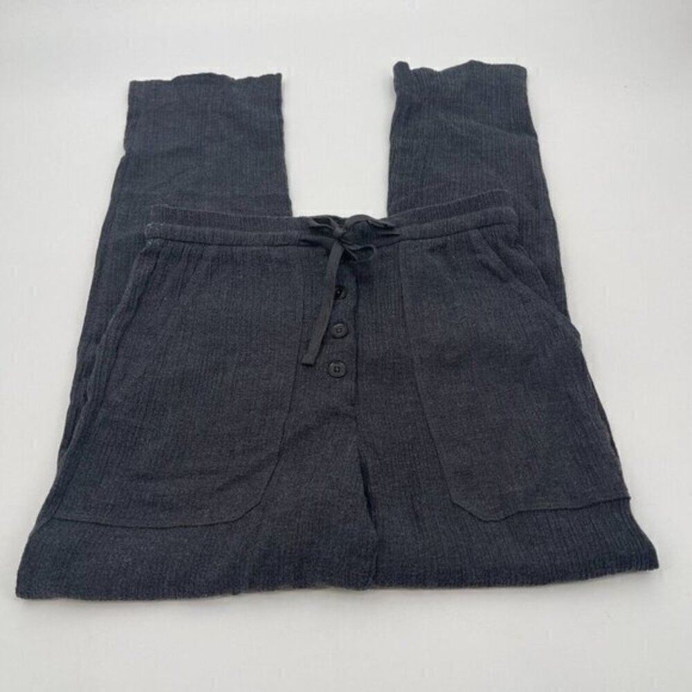 Zara Womens Pants Small Gray Button Drawstring Pull On Casual Stretch Knit Boho - Picture 1 of 16
